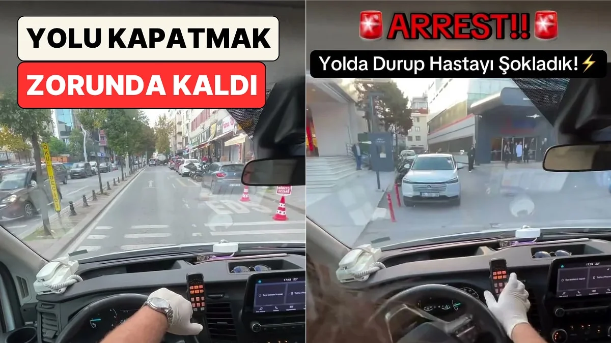 Ambulansı Durdurup Hastayı Şokladılar: Bir Ambulans Şoförü Yoğun Trafikte Yaşadığı Zorlu Anları Paylaştı