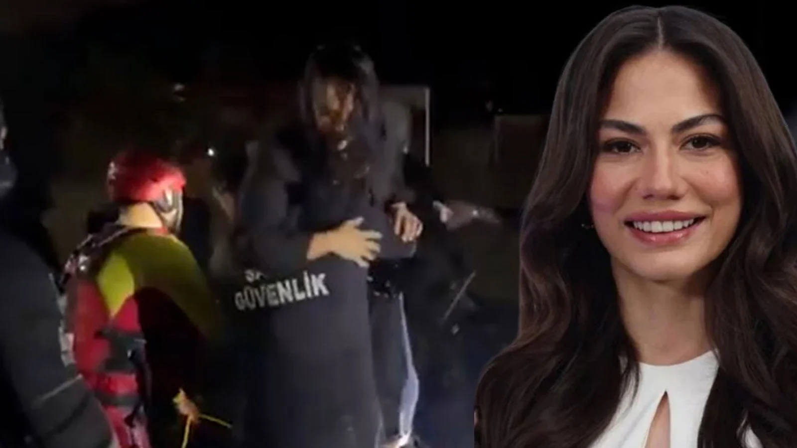 Sarıyer'de selde mahsur kalan Murat Boz ve Demet Özdemir böyle kurtarıldı