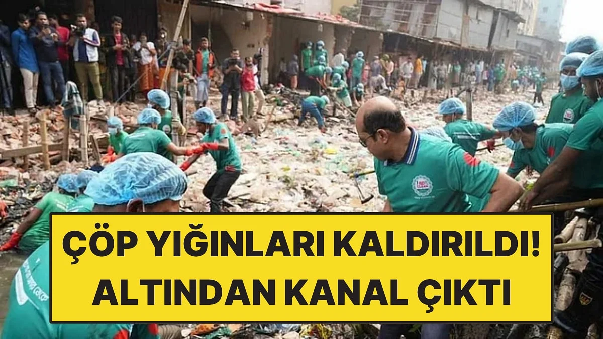 Üzerinde Yürünen Çöp Yığınları Kaldırıldı: Altından Kanal Çıktı