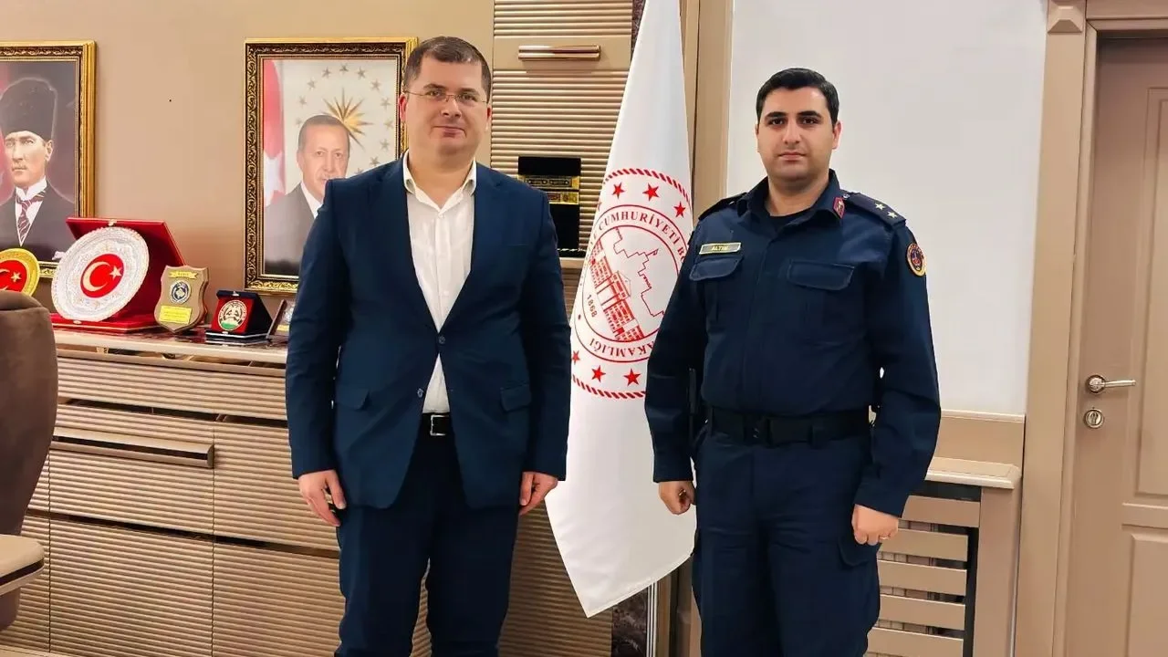 Tayini çıkan komutandan Kaymakam Özbay’a veda ziyareti
