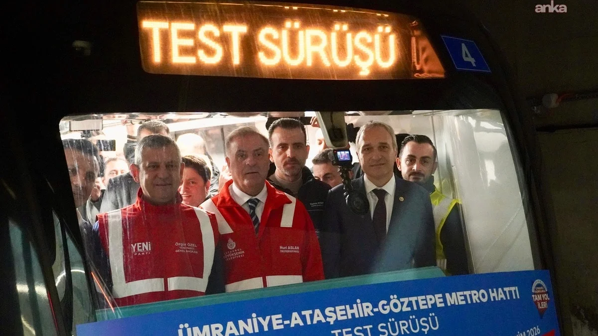 Ümraniye-Ataşehir-Göztepe metrosunda test sürüşü yapıldı