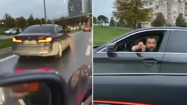 Büyükçekmece'de trafikte tartıştığı sürücünün otomobiline çarptı